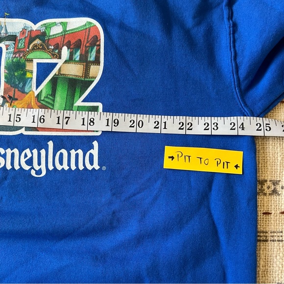 Vintage Disneyland Sweatshirt Adult XL Blue 2002 Mickey, Pluto, Donald, Goofy - Picture 5 of 11